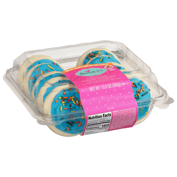 Sweet P'S Bake Shop Frosted Sugar Cookies, Blue