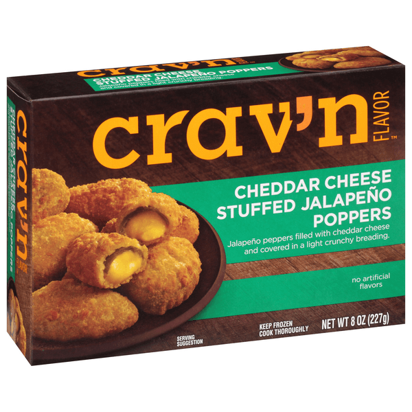 Crav'N Flavor Cheddar Cheese Stuffed Jalapeno Poppers