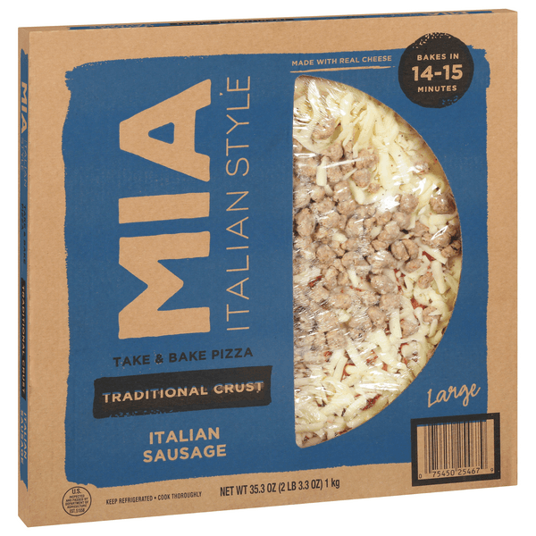 Mia Italian Take & Bake Pizza Large Traditional Crust Italian Sausage
