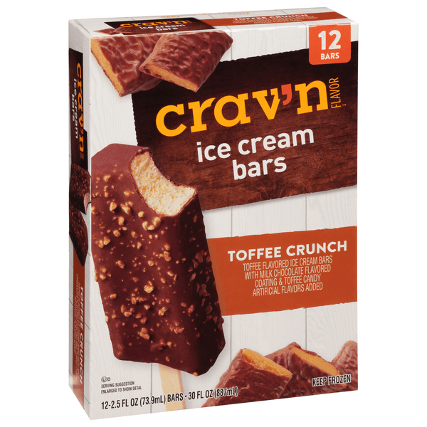 Crav'N Flavor Ice Cream Bars, Toffee Crunch