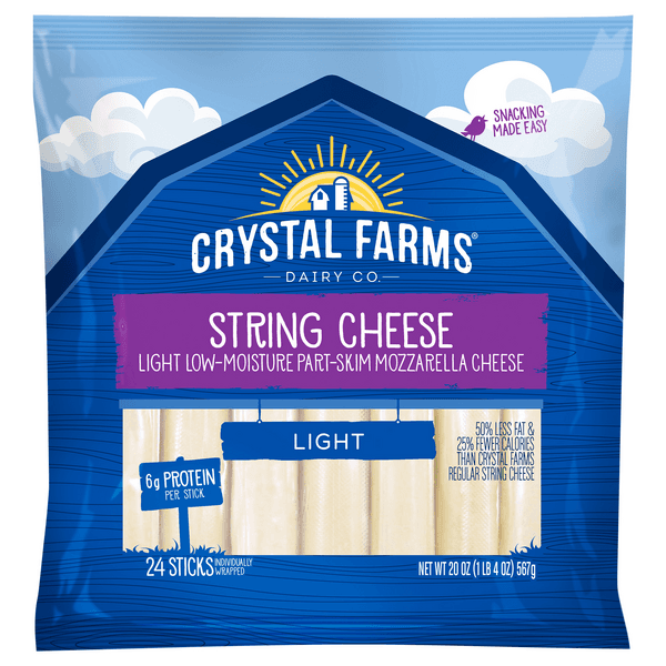 Crystal Farms Light Wisconsin String Cheese