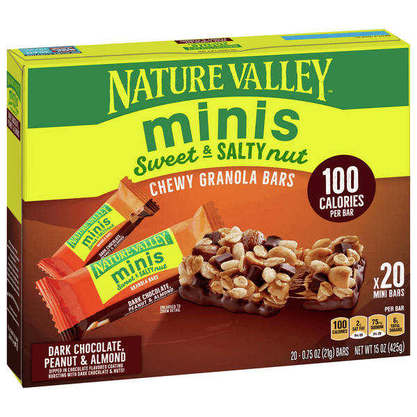 Nature Valley Sweet And Salty Dark Chocolate Peanut Almond Granola Mini Bars
