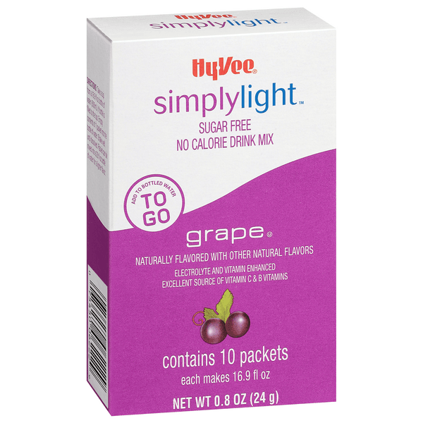 Hy-Vee Simplylight Low Calorie Grape Drink Mix