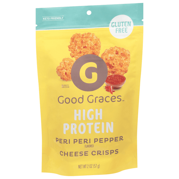 Good Graces Cheese Crisps, High Protein, Peri Peri Pepper Flavored