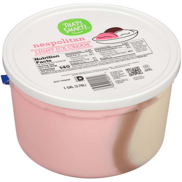 That'S Smart! Neapolitan Vanilla, Strawberry & Chocolate Light Ice Cream