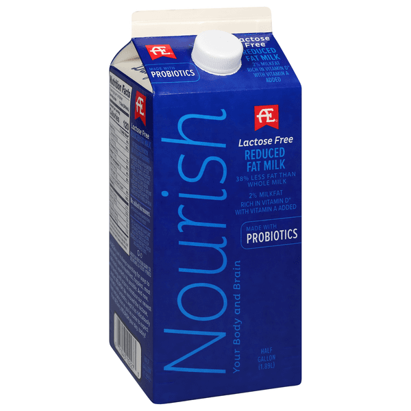 Ae Nourish Lactose Free 2 Reduced Fat Milk With Probiotics