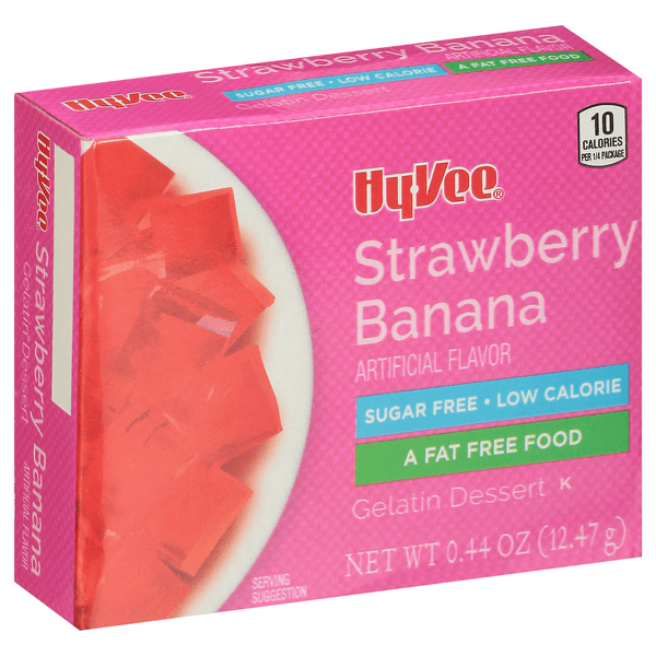 Hy-Vee Sugar Free Strawberry Banana Gelatin Dessert
