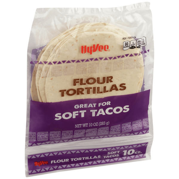 Hy-Vee Soft Taco Size Flour Tortillas