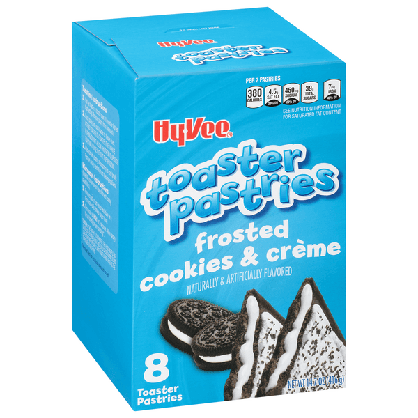 Hy-Vee Toaster Pastries Frosted Cookies And Creme