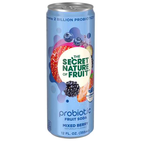 The Secret Nature Of Fruit Probiotic Fruit Soda, Mixed Berry