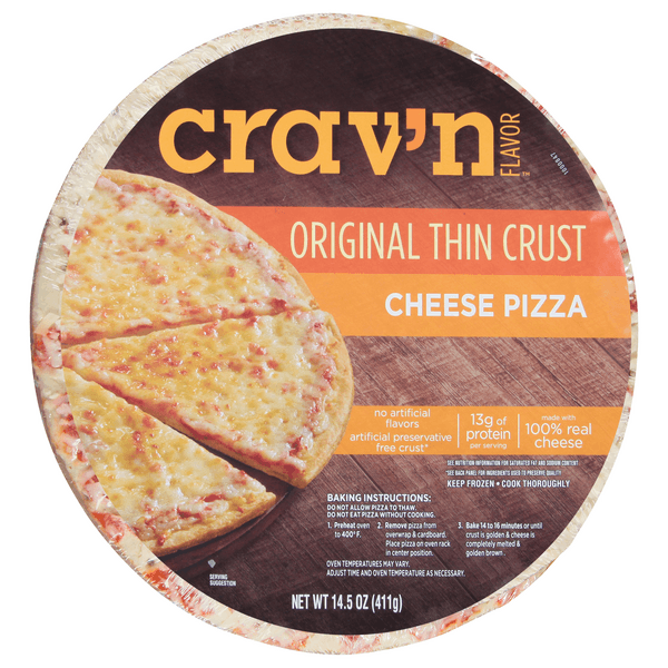 Crav'N Flavor Cheese Pizza Original Thin Crust