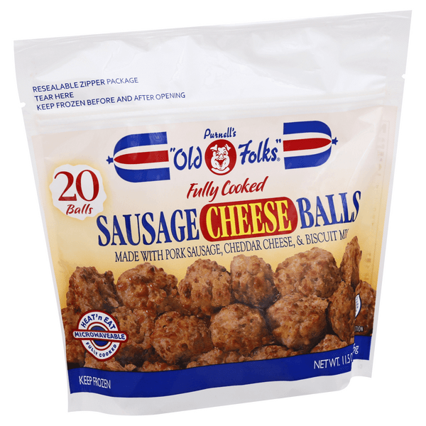 Purnell'S "Old Folks" Sausage Cheese Balls, Fully Cooked