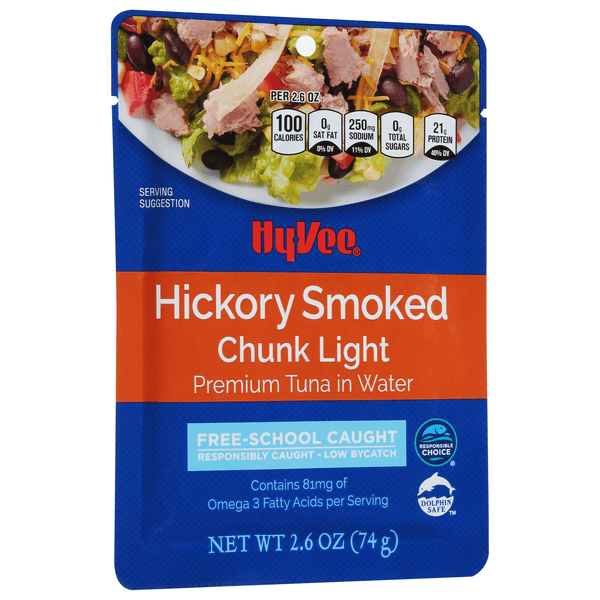 Hy-Vee Chunk Light Hickory Smoked Tuna Free School Caught