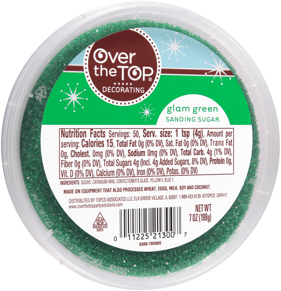 Over The Top Glam Green Sanding Sugar