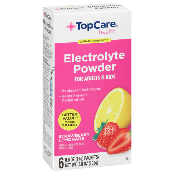 Topcare Strawberry Lemonade Electrolyte Powder For Adults & Kids