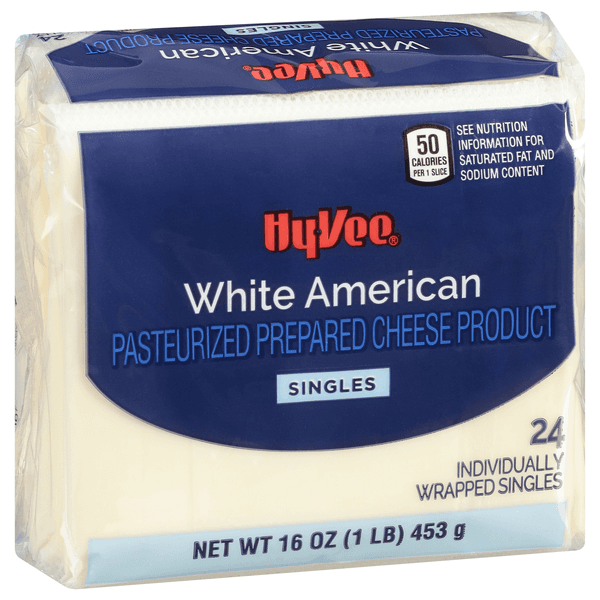 Hy-Vee White American Cheese Individually Wrapped Singles