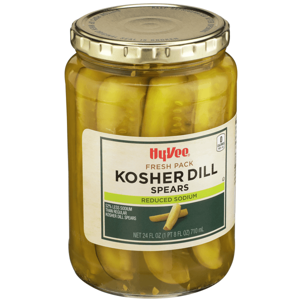Hy-Vee Reduced Sodium Kosher Dill Pickle Spears