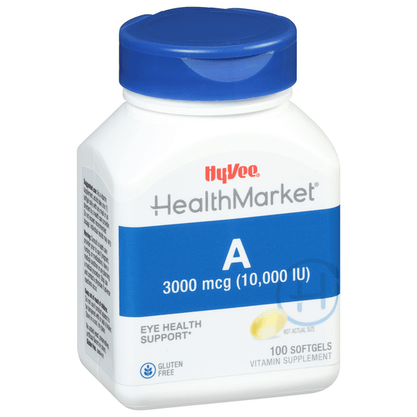 Hy-Vee Healthmarket All Natural Vitamin-A 10,000 Iu Softgels