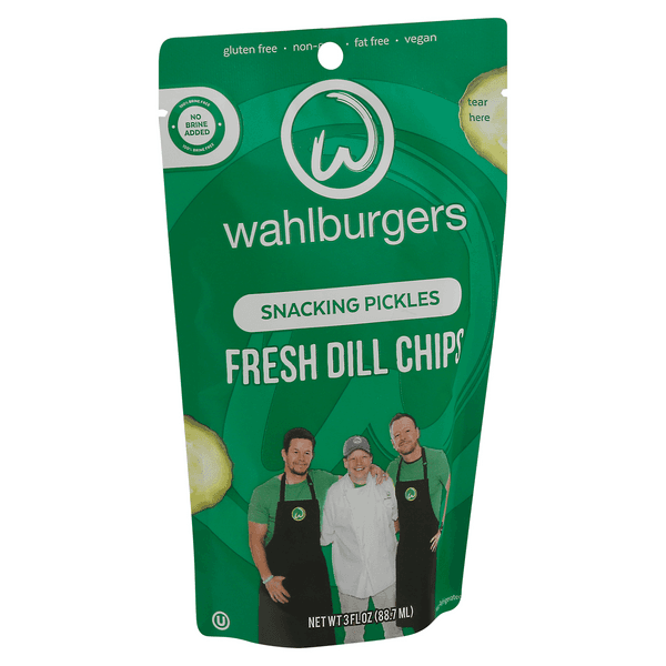 Wahlburgers Dill Chips, Fresh, Snacking Pickles