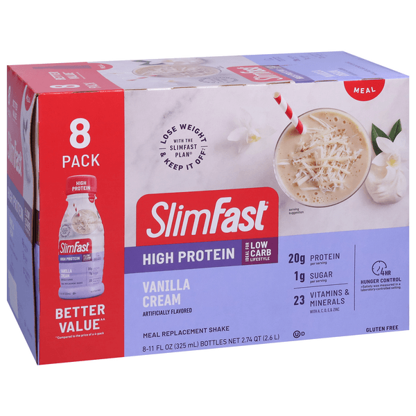 Slimfast Advanced Nutrition Vanilla Cream Meal Replacement Shakes