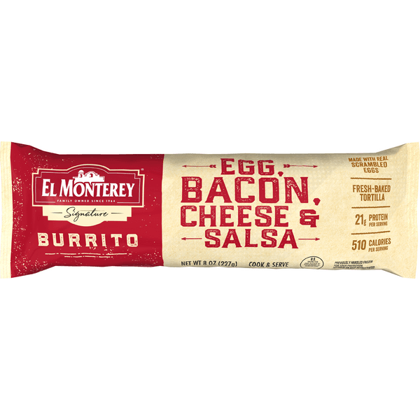 El Monterey Egg, Bacon, Cheese & Salsa Breakfast Burrito