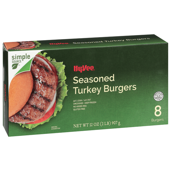 Hy-Vee Seasoned Turkey Burgers