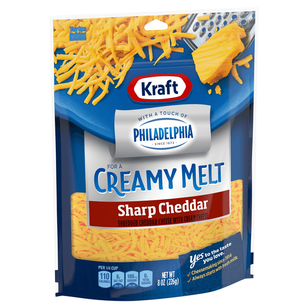 Kraft Shredded Sharp Cheddar With Cream Cheese