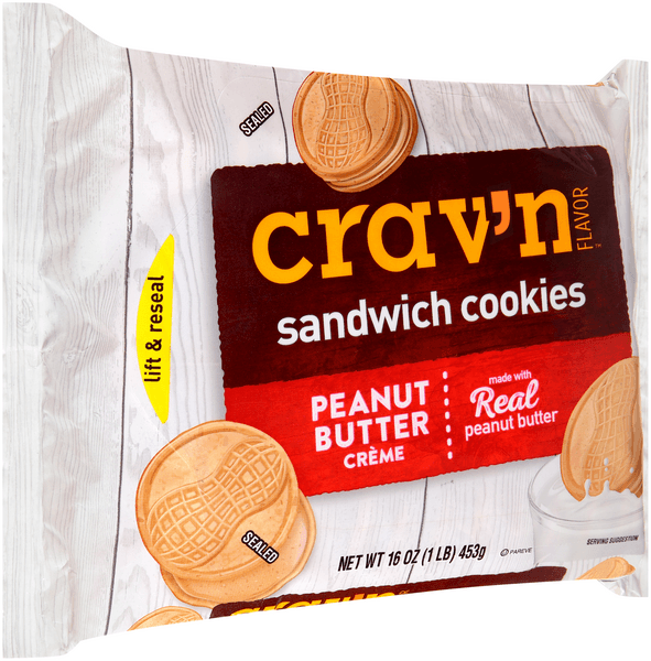 Crav'N Flavor Peanut Butter Creme Sandwich Cookies