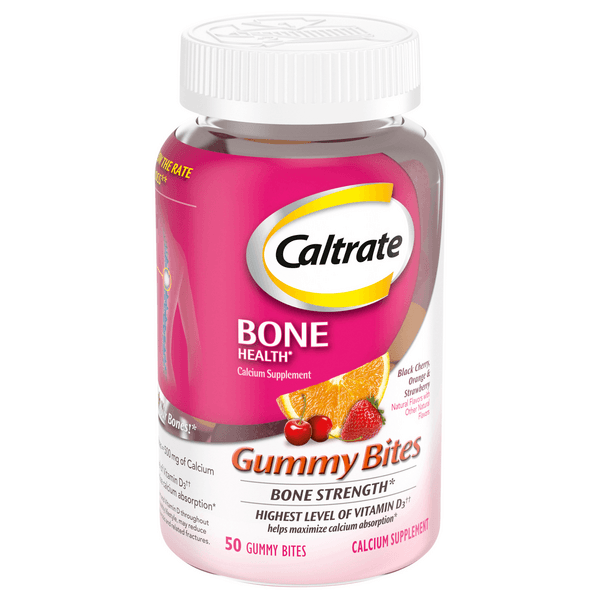 Caltrate Bone Health, Gummy Bites, Black Cherry, Orange & Strawberry