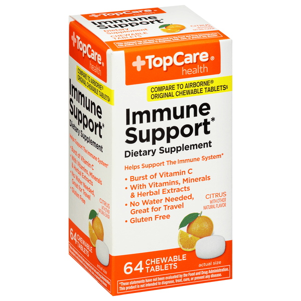 Topcare Immune Support, Chewable Tablets, Citrus