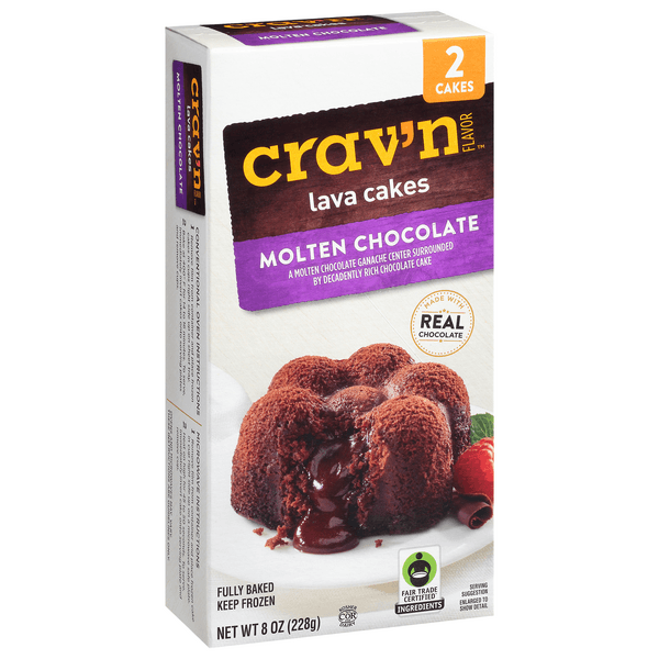 Crav'N Flavor Lava Cakes, Molten Chocolate
