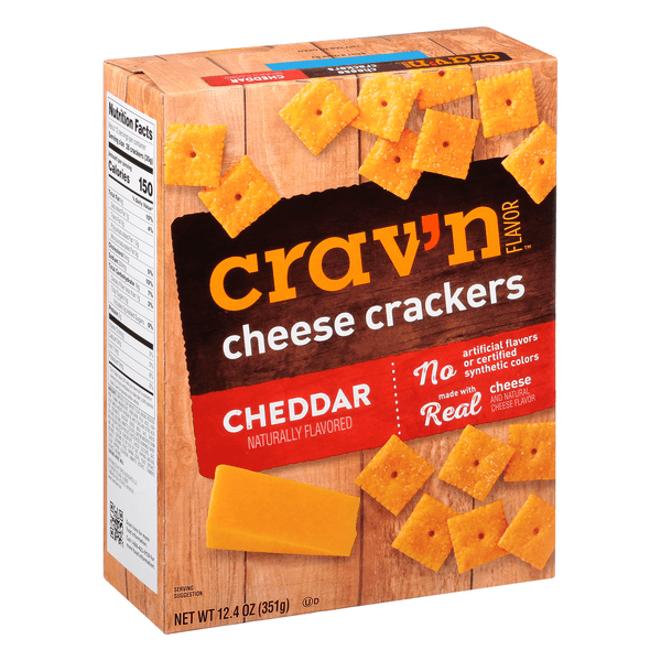 Crav'N Flavor Cheese Crackers, Cheddar