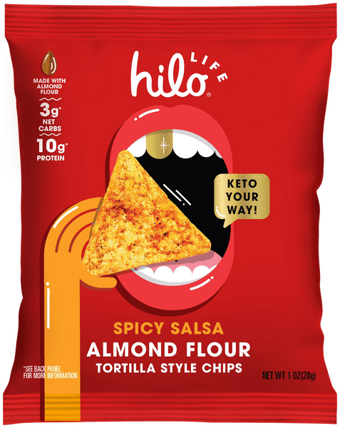 Hilo Life Spicy Salsa Almond Flour Torilla Style Chips