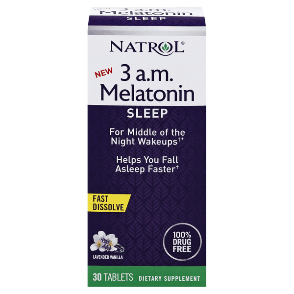 Natrol Sleep 3 Am Melatonin Tablets, Lavender Vanilla