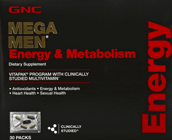 Gnc Mens Mega Men Energy & Metabolism Vitapak