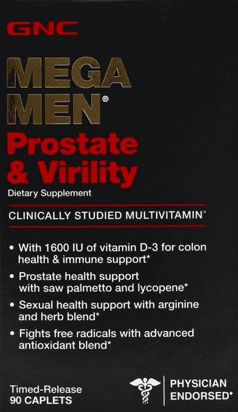 Gnc Mens Mega Men Prostate & Virility Multivitamin