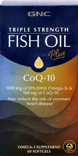 Gnc Fish Oils Triple Strength Fish + Co-Q