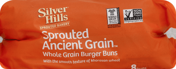 Silver Hills Burger Buns, Whole Grain, Sprouted Ancient Grain