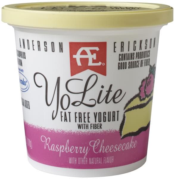 Ae Yolite Raspberry Cheesecake Fat Free Yogurt With Fiber. Tub
