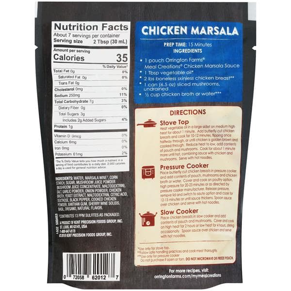 Orrington Farms Meal Creations Chicken Marsala Sauce Mix