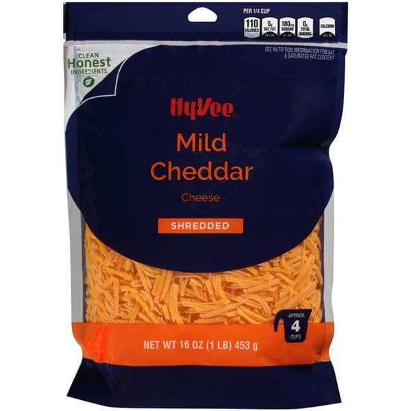 Hy-Vee Shredded Mild Cheddar Natural Cheese