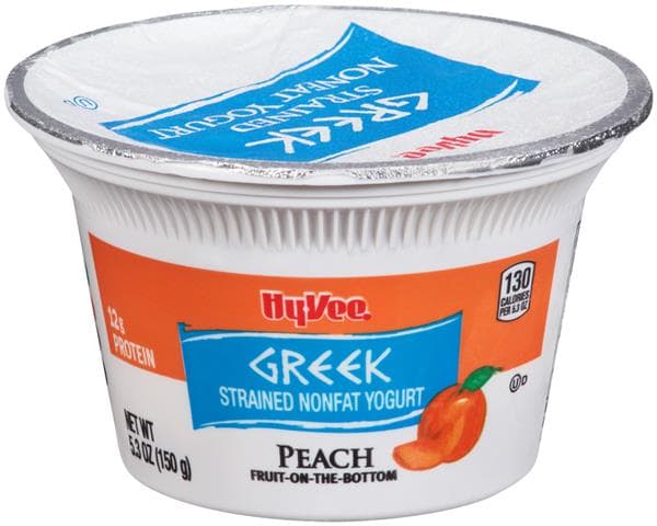 Hy-Vee Peach Fruit On The Bottom Greek Yogurt
