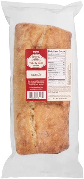 Hy-Vee Baking Stone Bread Take & Bake Artisan Ciabatta