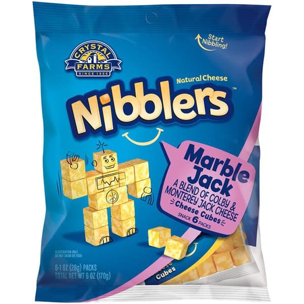 Crystal Farms Nibblers Marble Jack Cheese Cubes