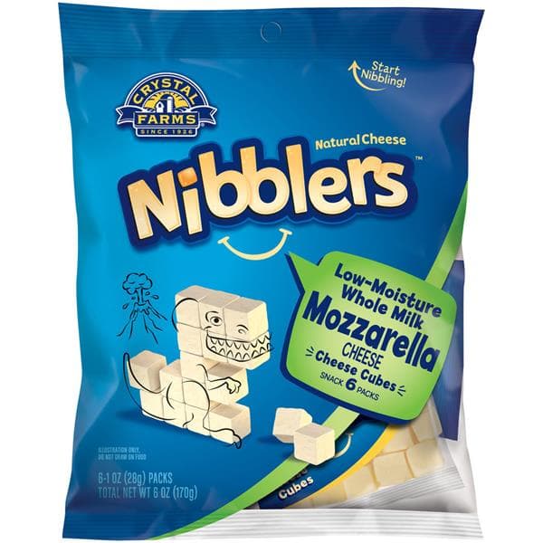 Crystal Farms Nibblers Mozzarella Cheese Cubes