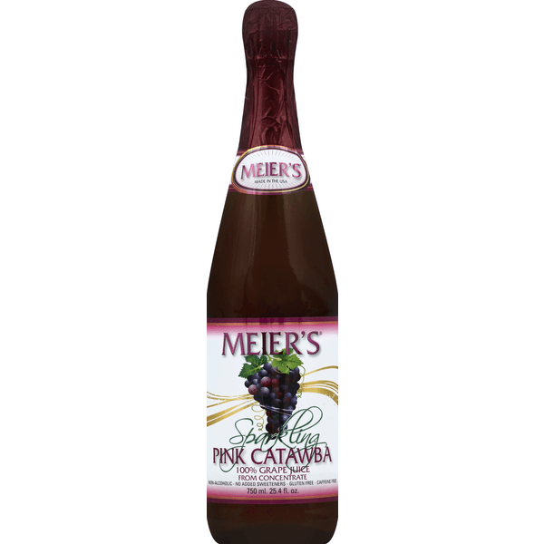 Meier'S Sparkling Pink Catawba 100% Grape Juice
