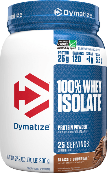 Dymatize 100% Whey Isolate Protein Powder, Classic Chocolate
