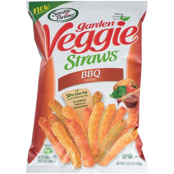 Sensible Portions Garden Veggie Straws Bbq Flavored Vegetable And Potato Snack