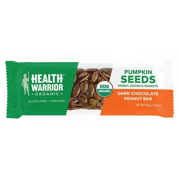 Health Warrior Organic Pumpkin Seeds Dark Chocolate Peanut Bar