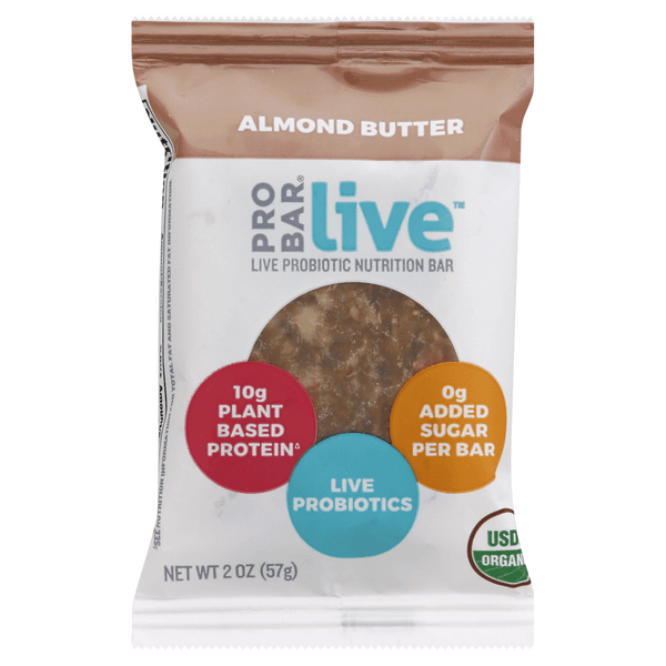 Probar Live Probiotic Nutrition Bar, Almond Butter
